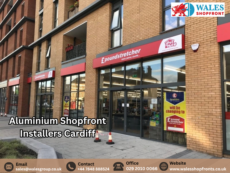 Aluminium shopfront installers in Cardiff