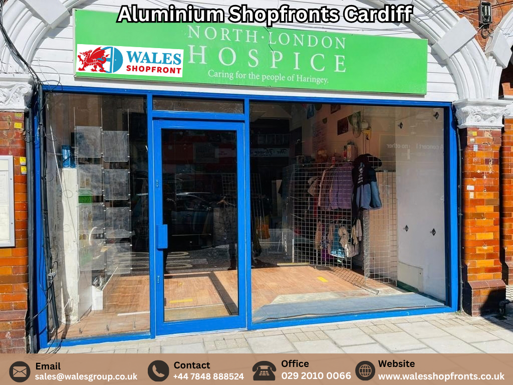 Aluminium shopfronts in Cardiff for commercial premises