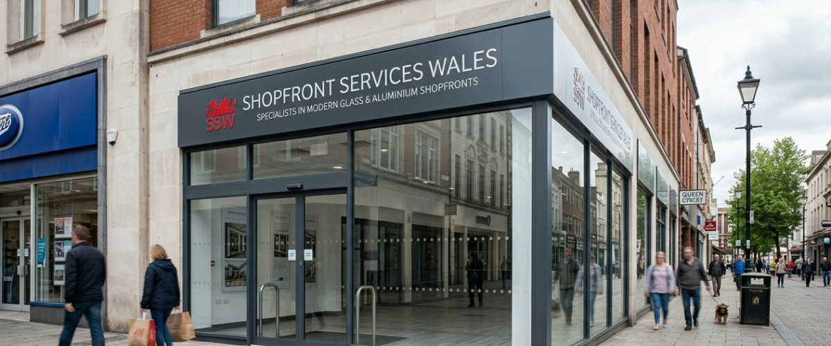 Shopfront Services Wales providing commercial shopfront installation and expert shopfront fitters in Wales